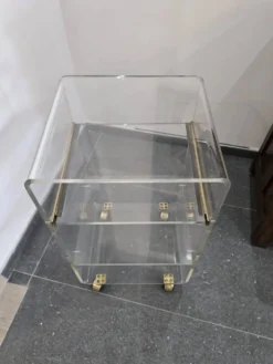 Desserte roulante en plexiglas – Marais International – années 1970-1980