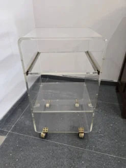 Desserte roulante en plexiglas – Marais International – années 1970-1980
