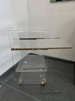 Desserte roulante en plexiglas – Marais International – années 1970-1980