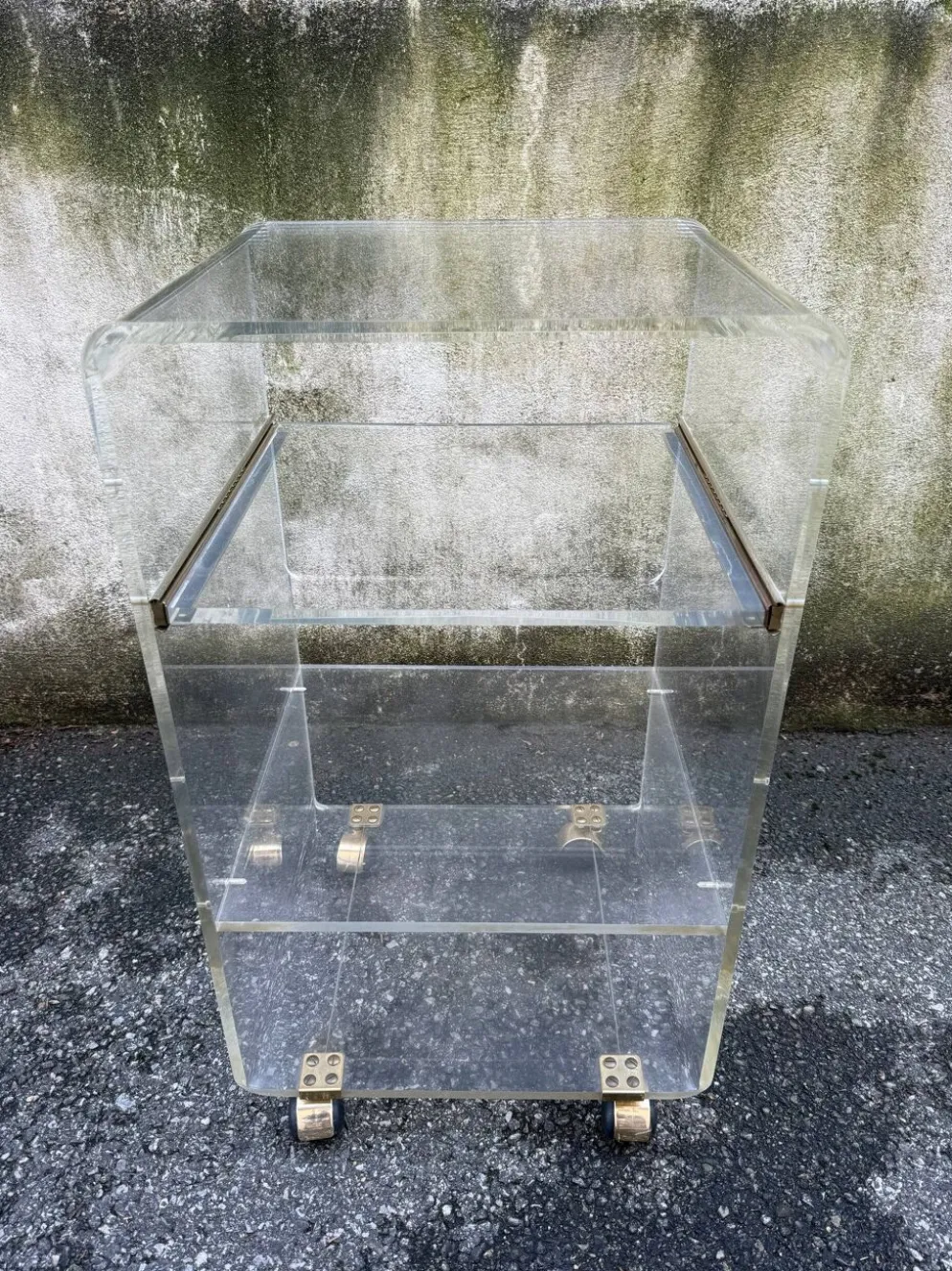 Desserte roulante en plexiglas – Marais International – années 1970-1980