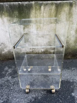 Desserte roulante en plexiglas – Marais International – années 1970-1980