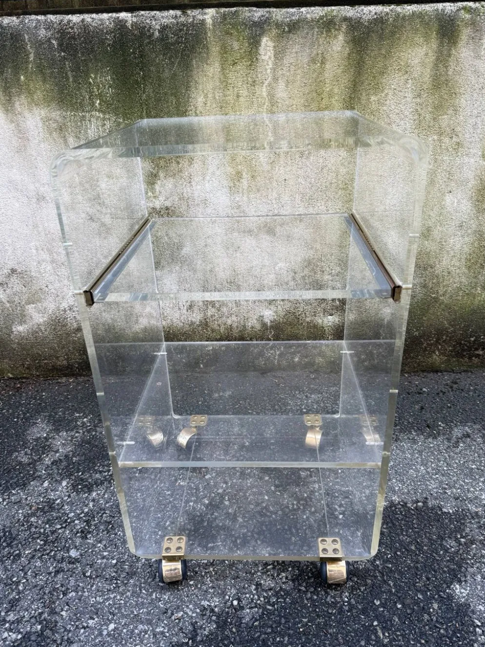Desserte roulante en plexiglas – Marais International – années 1970-1980