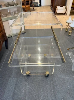 Desserte roulante en plexiglas – Marais International – années 1970-1980