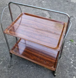 Desserte roulante pliante vintage années 70