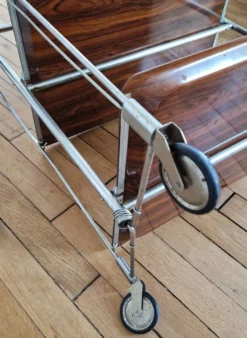 Desserte roulante pliante vintage années 70