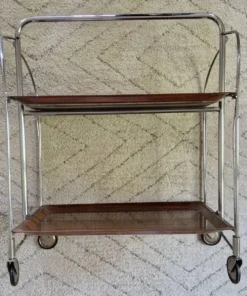 Desserte roulante pliante vintage années 70