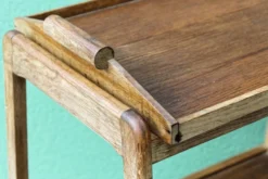 Desserte roulante scandinave en teck