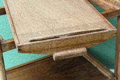 Desserte roulante scandinave en teck