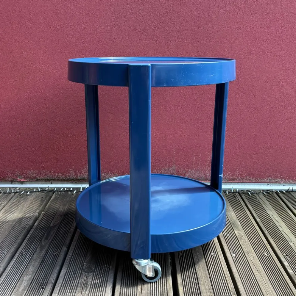 Desserte roulante space-age bleu marine