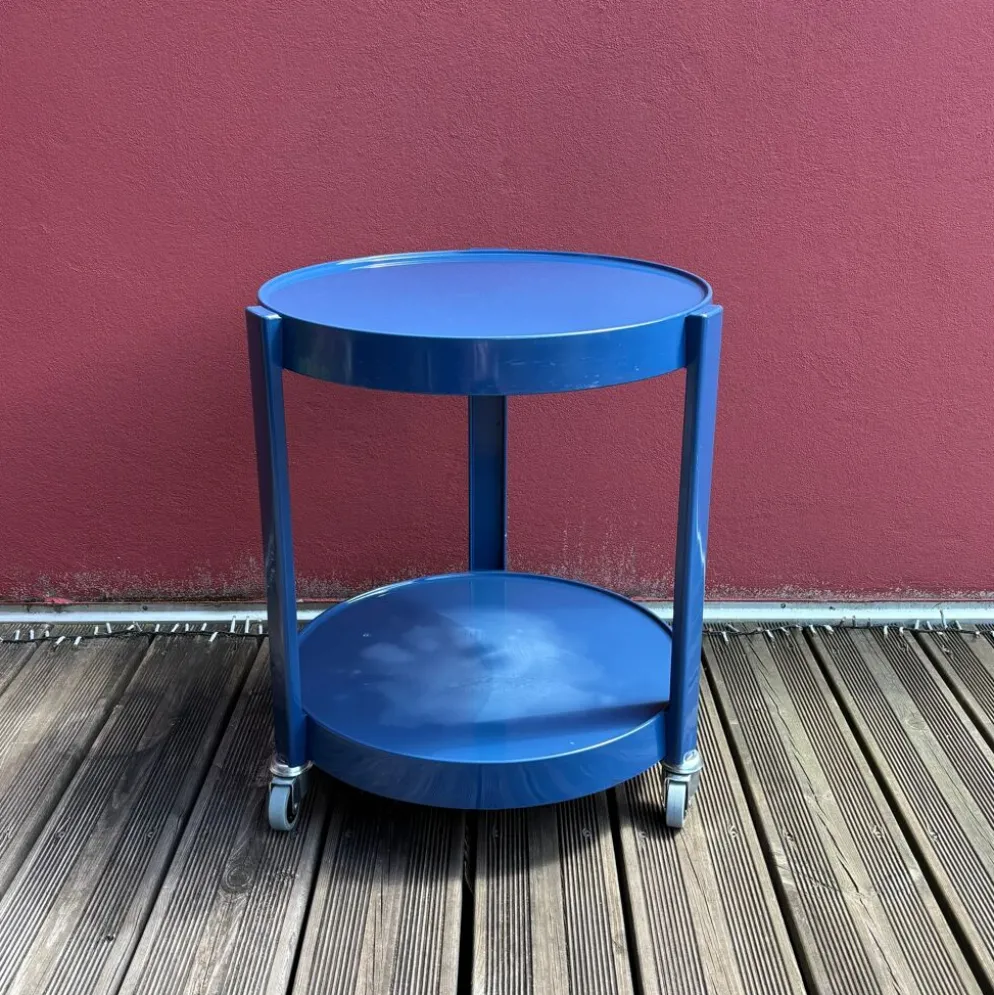 Desserte roulante space-age bleu marine