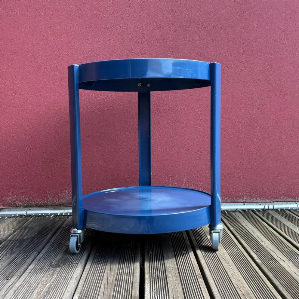 Desserte roulante space-age bleu marine