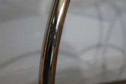 Desserte roulante verre et metal doré 1970