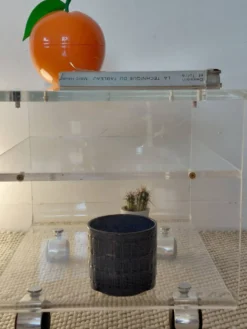 Desserte roulante vintage en plexiglas-esprit Space Age-années 70