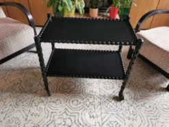 Desserte roulante vintage noire