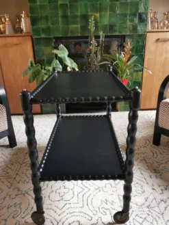 Desserte roulante vintage noire