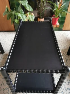Desserte roulante vintage noire