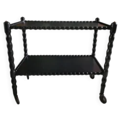 Desserte roulante vintage noire