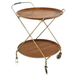 Desserte scandinave en teck, Suède, 1950