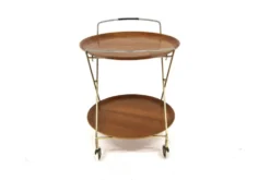 Desserte scandinave en teck, Suède, 1950
