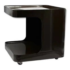 Desserte, table d'appoint Space Age marron par Marcello Siard pour Longato, années 1970