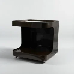 Desserte, table d'appoint Space Age marron par Marcello Siard pour Longato, années 1970