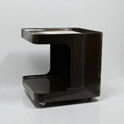 Desserte, table d'appoint Space Age marron par Marcello Siard pour Longato, années 1970