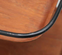 Desserte trolley scandinave à roulettes en métal et bois