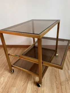 Desserte verre et doré
