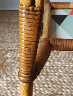 Desserte vintage bambou rotin