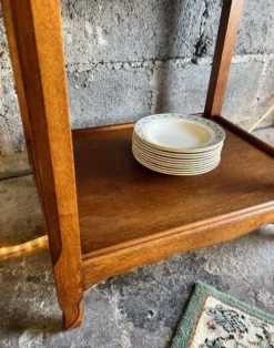 Desserte vintage Napoléon III, en chêne massif