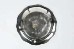 Dessous de bouteille Christofle en métal argenté, contours filets, XIXe