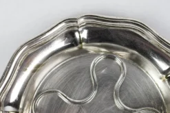 Dessous de bouteille Christofle en métal argenté, contours filets, XIXe