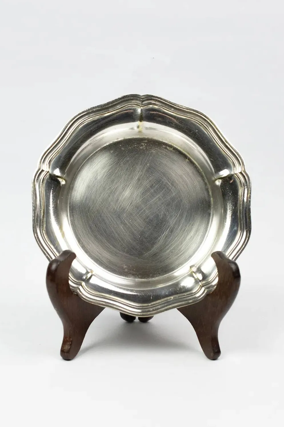 Dessous de bouteille Christofle en métal argenté, contours filets, XIXe