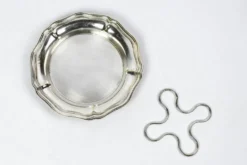 Dessous de bouteille Christofle en métal argenté, contours filets, XIXe