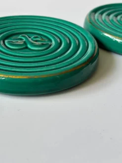 Dessous de bouteille en céramique émaillée
