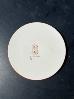 Dessous de bouteille en Gien peint à la main