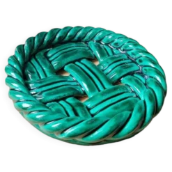 Dessous de bouteille en porcelaine vernissé Vallauris