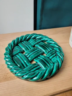 Dessous de bouteille en porcelaine vernissé Vallauris