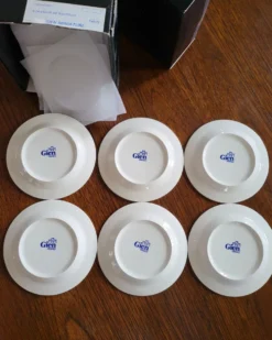 6 dessous de bouteille en porcelaine gien