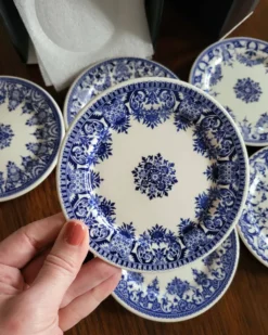 6 dessous de bouteille en porcelaine gien