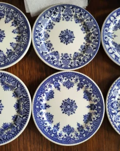 6 dessous de bouteille en porcelaine gien