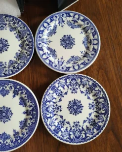 6 dessous de bouteille en porcelaine gien