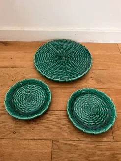 Dessous de bouteilles et plat céramique