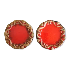 Dessous de bouteilles ou verres, céramique Vallauris vintage