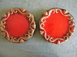 Dessous de bouteilles ou verres, céramique Vallauris vintage