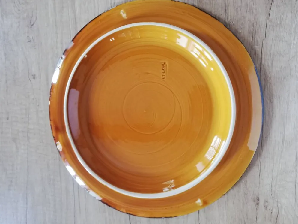 Dessous de plat ancien en céramique de Poet-Laval