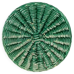 Dessous de plat ancien en faïence – FPP Vallauris – décor tressé v