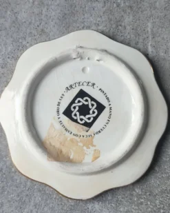 Dessous de plat Artecer Cuerda Seca en céramique et or 18 carats