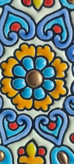 Dessous de plat Artecer Cuerda Seca en céramique et or 18 carats
