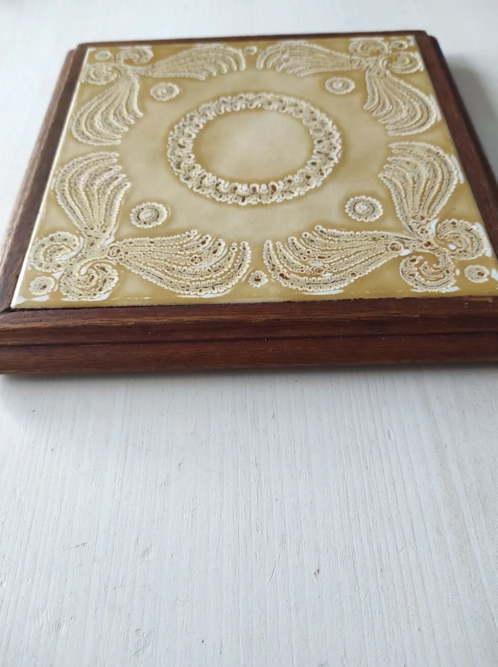 Dessous de plat bois et céramique